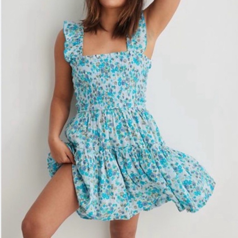 Aerie - Floral Smocked Dress